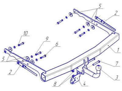 Фаркоп Avtos для Ford Mondeo 2007-2015