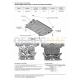 Защита картера и КПП Rival увеличенная для 2,0/2,5/3,5 сталь 2 мм для Toyota Camry/Lexus ES 2018-2021