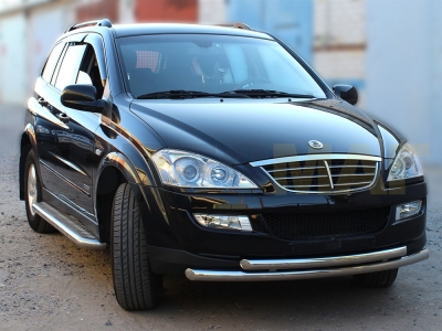 Защита передняя двойная 60-53 мм для Ssang Yong Kyron 2007-2015