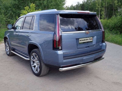 Защита заднего бампера 76 мм ТСС для Cadillac Escalade 2015-2021