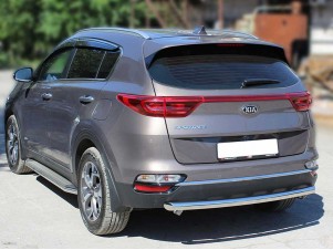 Защита заднего бампера радиусная одинарная d-60 для Kia Sportage 2018 – н.в. KSP18_3