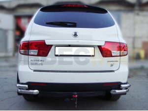 Защита задняя уголки двойные 60-53 мм для Ssang Yong Kyron № SSK 3